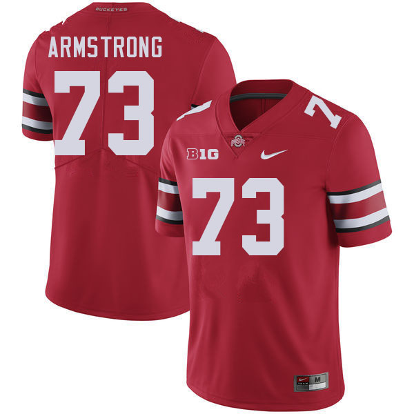 Ohio State Buckeyes Devontae Armstrong Men's's #73 Authentic Red College Football Jersey 2404LKRM0